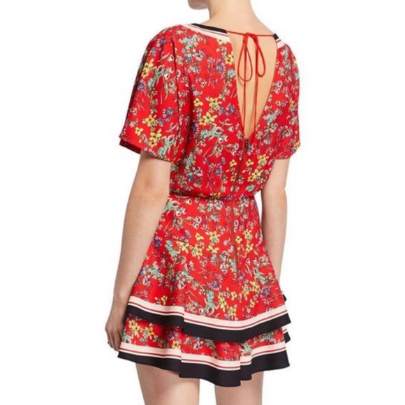 Alice + Olivia Red Floral Dress - Picture 2 of 7